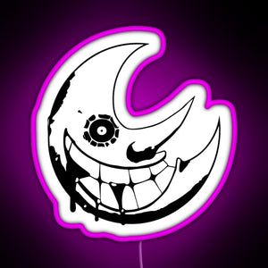 Soul Eater Moon RGB neon sign  pink