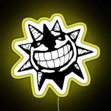 Load image into Gallery viewer, Soul Eater Sun RGB neon sign yellow