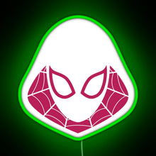 Load image into Gallery viewer, Spider Gwen RGB neon sign green