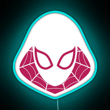 Load image into Gallery viewer, Spider Gwen RGB neon sign lightblue 