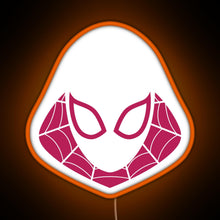 Load image into Gallery viewer, Spider Gwen RGB neon sign orange