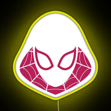 Load image into Gallery viewer, Spider Gwen RGB neon sign yellow