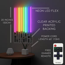 Load image into Gallery viewer, LGBT rainbow neon light sabers flag