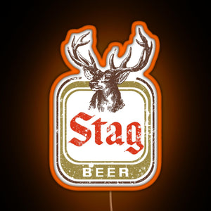 Stag Beer RGB neon sign orange