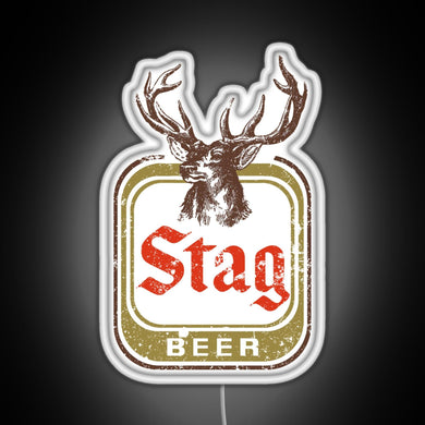 Stag Beer RGB neon sign white 