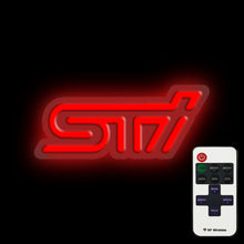 Load image into Gallery viewer, Sti logo neon light with remote