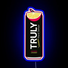 Load image into Gallery viewer, Strawberry Lemonade Truly RGB neon sign blue