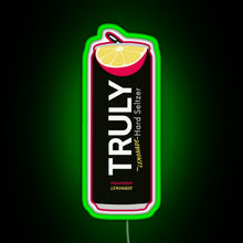 Load image into Gallery viewer, Strawberry Lemonade Truly RGB neon sign green