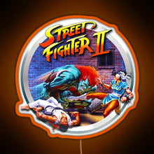 Load image into Gallery viewer, Street Fighter II RGB neon sign orange