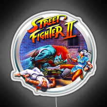 Load image into Gallery viewer, Street Fighter II RGB neon sign white 