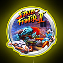 Load image into Gallery viewer, Street Fighter II RGB neon sign yellow