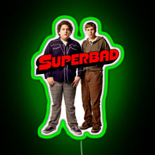 Load image into Gallery viewer, Superbad Movie RGB neon sign green