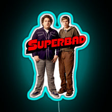 Load image into Gallery viewer, Superbad Movie RGB neon sign lightblue 