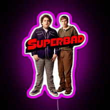 Load image into Gallery viewer, Superbad Movie RGB neon sign  pink
