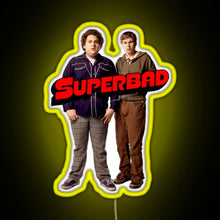 Load image into Gallery viewer, Superbad Movie RGB neon sign yellow
