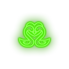 Load image into Gallery viewer, green swans led couple love relationship romance swan valentine day wedding neon factory