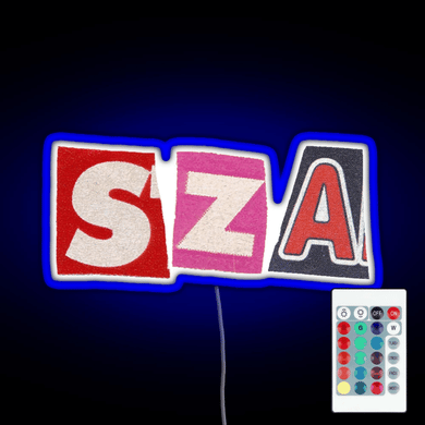 SZA RGB neon sign remote