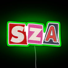 Load image into Gallery viewer, SZA RGB neon sign green