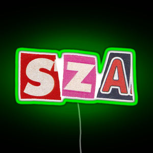 SZA RGB neon sign green