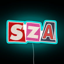 Load image into Gallery viewer, SZA RGB neon sign lightblue 