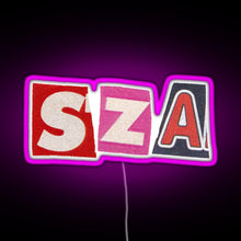 Load image into Gallery viewer, SZA RGB neon sign  pink