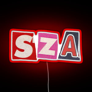 SZA RGB neon sign red