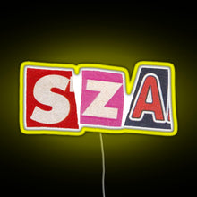 Load image into Gallery viewer, SZA RGB neon sign yellow
