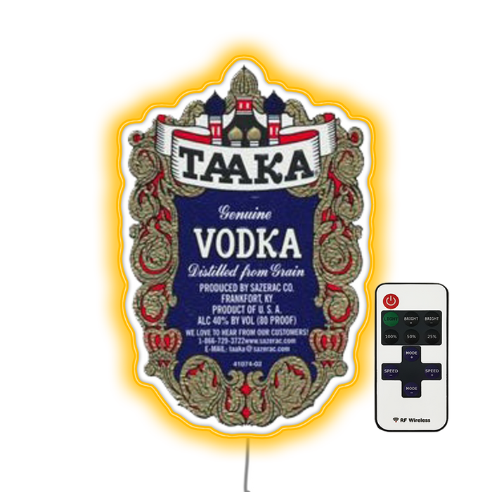 Takka Vodka  Bar Bar Neon Sign
