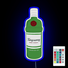 Load image into Gallery viewer, Tanqueray gin bottle RGB neon sign remote