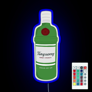 Tanqueray gin bottle RGB neon sign remote