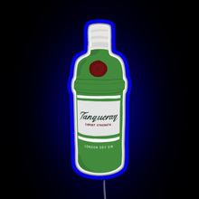 Load image into Gallery viewer, Tanqueray gin bottle RGB neon sign blue