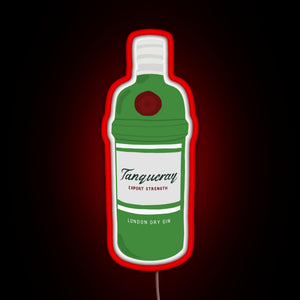 Tanqueray gin bottle RGB neon sign red