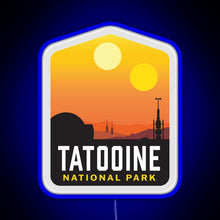 Load image into Gallery viewer, Tatooine National Park RGB neon sign blue