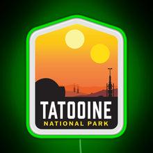 Load image into Gallery viewer, Tatooine National Park RGB neon sign green