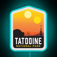 Load image into Gallery viewer, Tatooine National Park RGB neon sign lightblue 