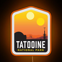 Load image into Gallery viewer, Tatooine National Park RGB neon sign orange