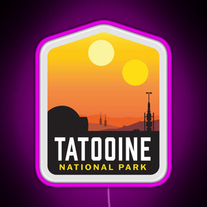 Tatooine National Park RGB neon sign  pink