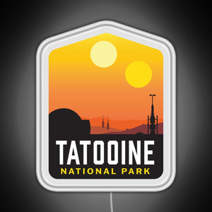 Tatooine National Park RGB neon sign white 
