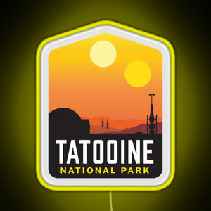 Tatooine National Park RGB neon sign yellow