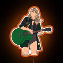 Load image into Gallery viewer, Taylor Swift Rep Bstage RGB neon sign orange