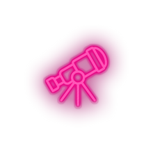 Load image into Gallery viewer, pink telescope led adventure astronomy observation outer space space telescope view neon factory