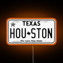 Load image into Gallery viewer, Texas License Plate RGB neon sign orange