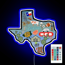 Load image into Gallery viewer, Texas Pride Sticker RGB neon sign remote