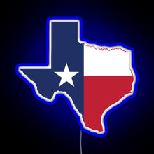 Load image into Gallery viewer, Texas RGB neon sign blue