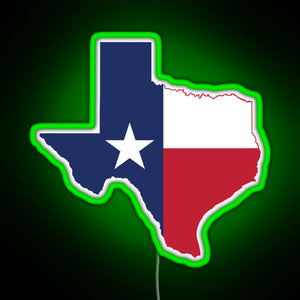 Texas RGB neon sign green
