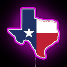 Load image into Gallery viewer, Texas RGB neon sign  pink