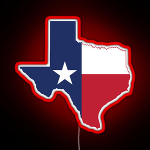 Texas RGB neon sign red