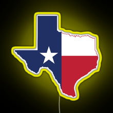 Load image into Gallery viewer, Texas RGB neon sign yellow