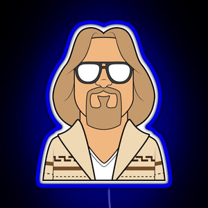 THE DUDE RGB neon sign blue