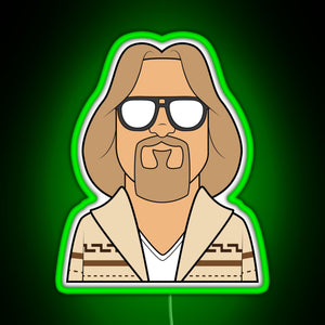 THE DUDE RGB neon sign green